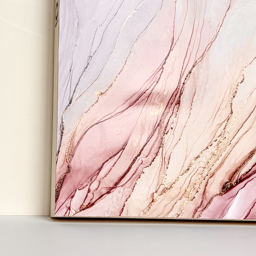 アートパネル 漣(さざなみ)〜くすみパステル〜 アルコールインクアート