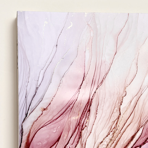 アートパネル 漣(さざなみ)〜くすみパステル〜 アルコールインクアート