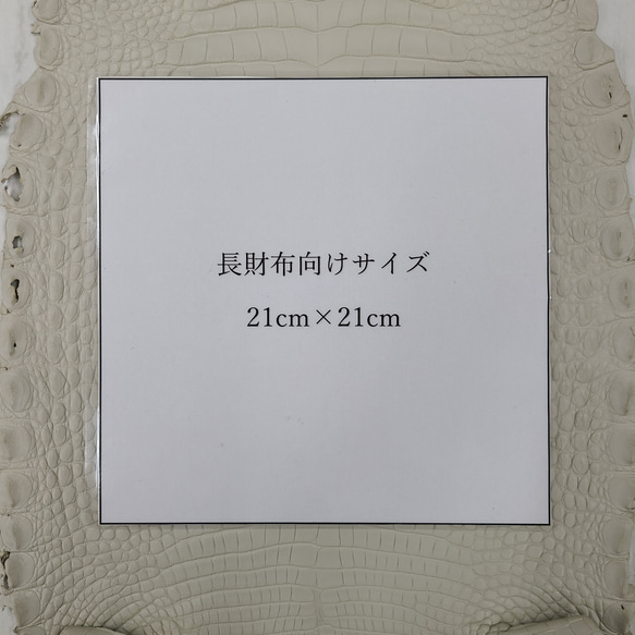 ワニ革  半艶マット アイスグレージュ  No.C007250 6枚目の画像
