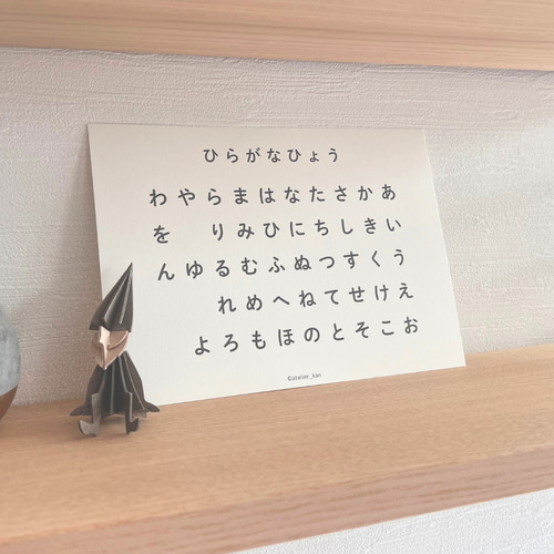 〇インテリアになじむ〇あいうえお表 知育ポスター 学習カード