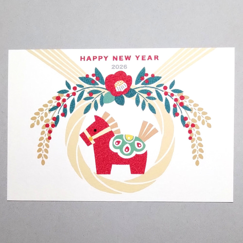 2026年賀状ーお正月飾り ポストカード hifumi.pc 通販 18350716