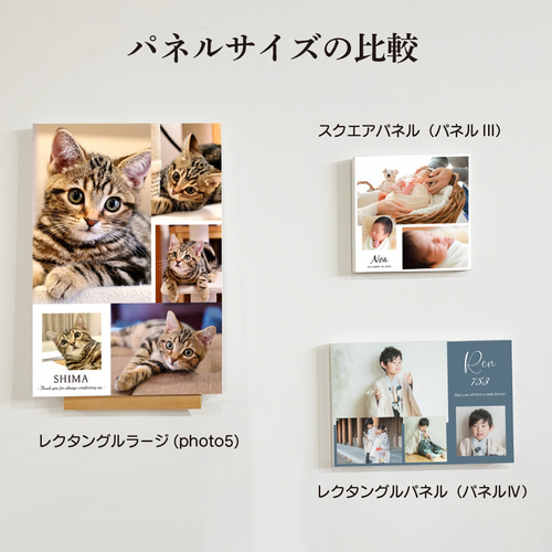 アイフォト｜レクタングルラージ【photo3枚】名入れ/壁掛け/ペット