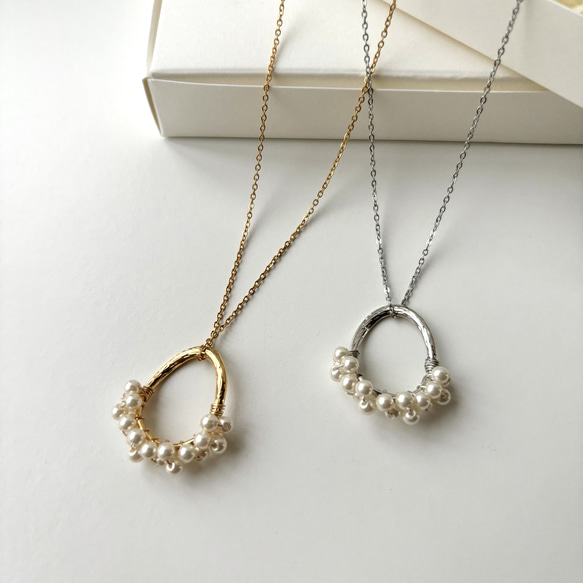 【ラッピング付き✶】★嬉しい煌めきSET✧˖プチパールオーバルリング★送料無料 4枚目の画像