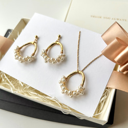 【ラッピング付き✶】★嬉しい煌めきSET✧˖プチパールオーバルリング★送料無料 2枚目の画像