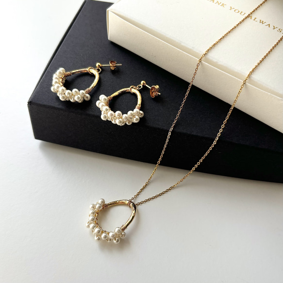 【ラッピング付き✶】★嬉しい煌めきSET✧˖プチパールオーバルリング★送料無料 1枚目の画像