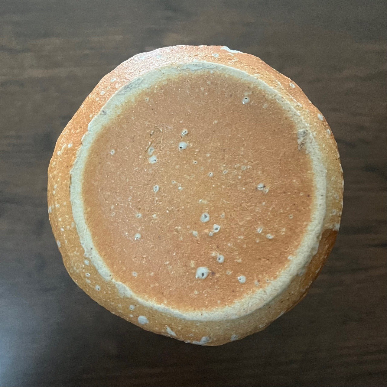 丹波掛花入 緑釉壁掛花器 高さ15cm×直径8cm