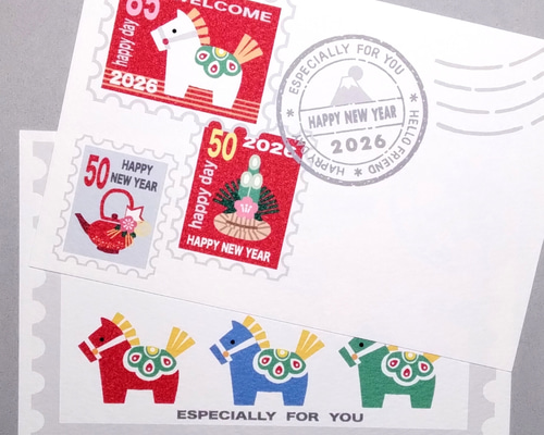 2026年賀状ー初春だより ポストカード hifumi.pc 通販 18350992