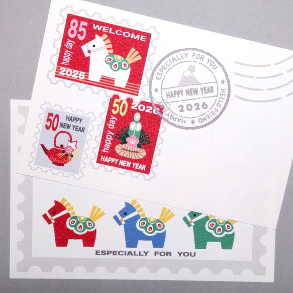 2026年賀状ー初春だより ポストカード hifumi.pc 通販 18350992