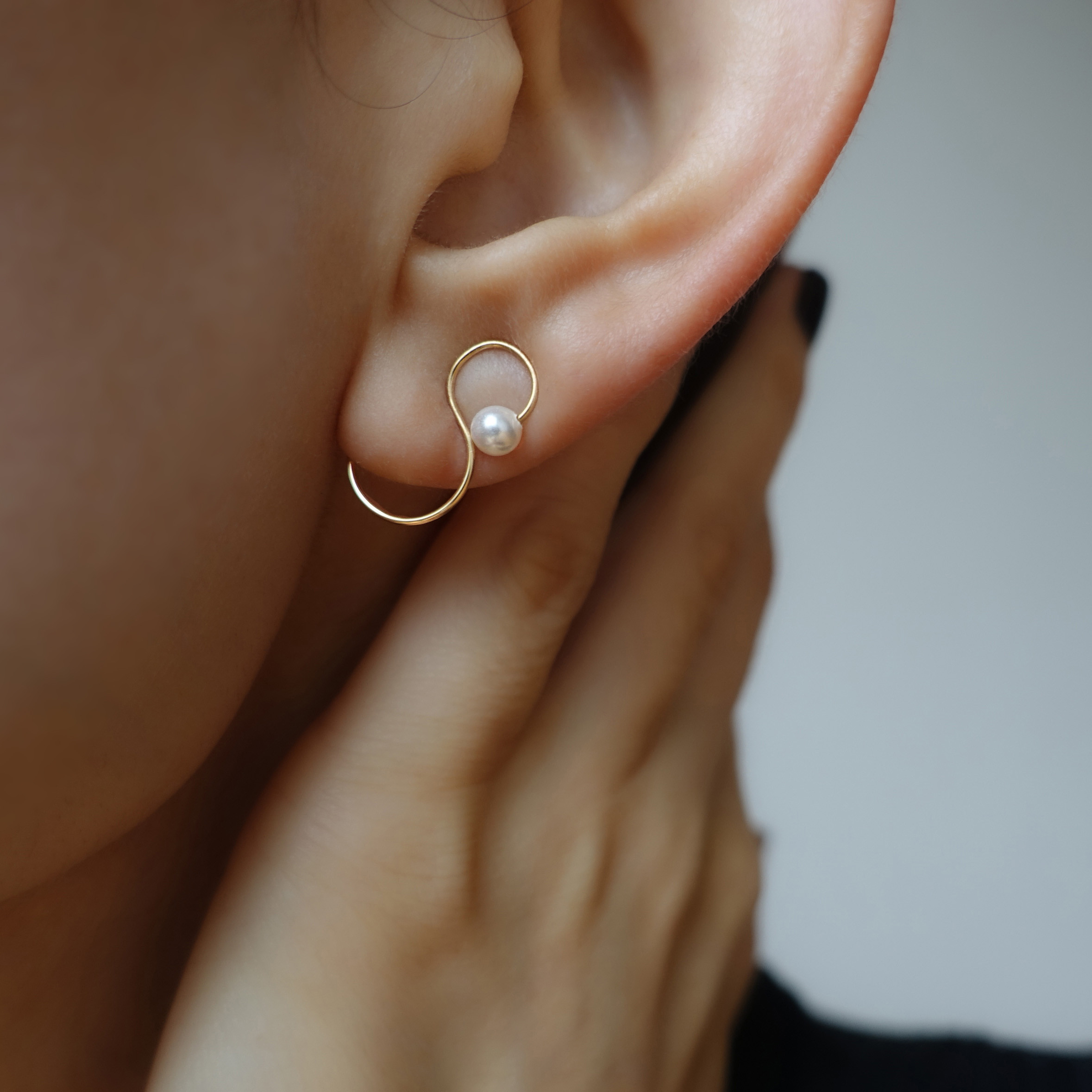 K14gf イヤーカフ『 clips 』 ’ & ’ white/black