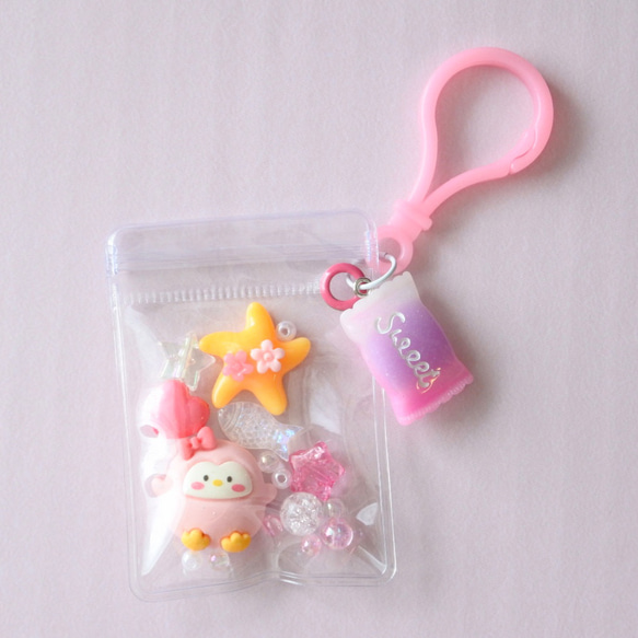ペンギンちゃんのキャンディバッグA シャカシャカ＊キーホルダー