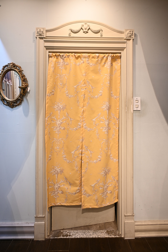 トワルドジュイ】鳥柄イエローのれん カーテン LiSARA 通販