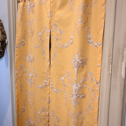 アンティーク 1880年代トワルドジュイ鳥達の森 ミラネーゼレース装飾カーテンβ アンティーク 1880年代トワルドジュイ鳥達の森 ミラネーゼレース