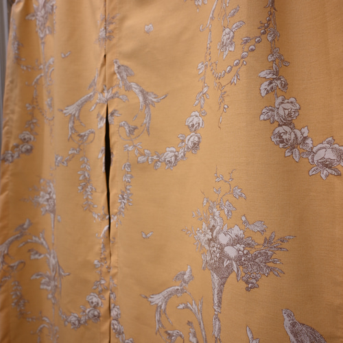 アンティーク 1880年代トワルドジュイ鳥達の森 ミラネーゼレース装飾カーテンβ アンティーク 1880年代トワルドジュイ鳥達の森 ミラネーゼレース