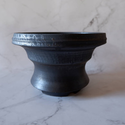 8号鉄砂黒鉢620　塊根植物　多肉植物　盆栽　植木鉢　作家鉢　沖縄 3枚目の画像