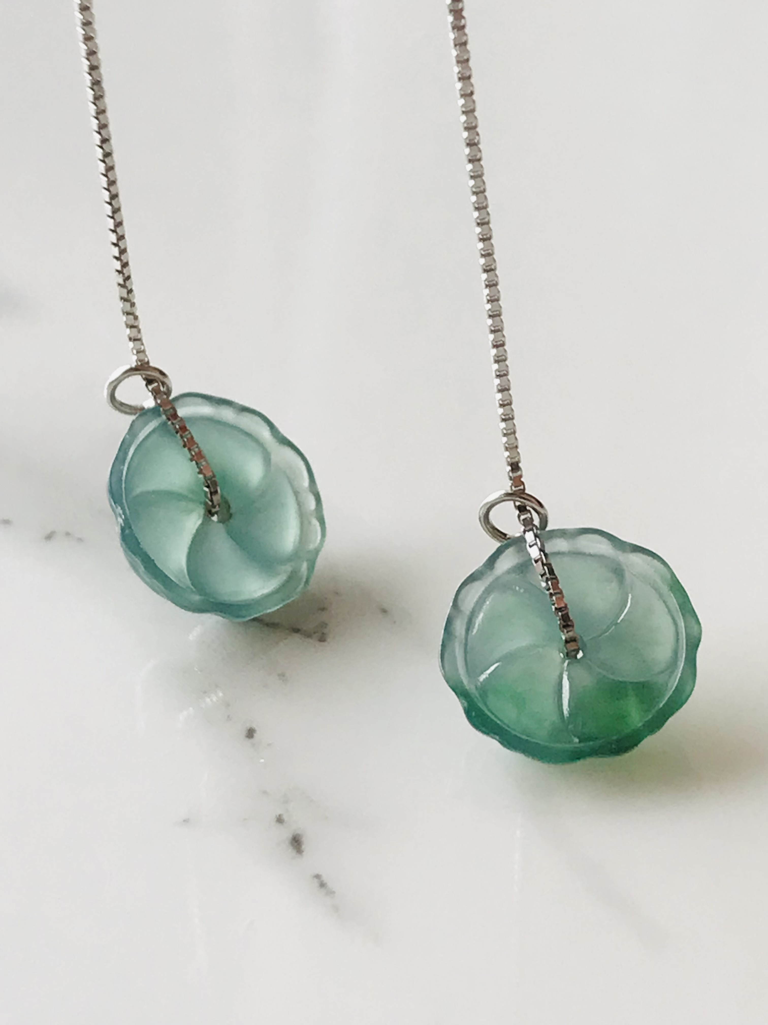 [P480-001] ジェイド　JADE  ヒスイ　本翡翠　ピアス　　天然石　sv925