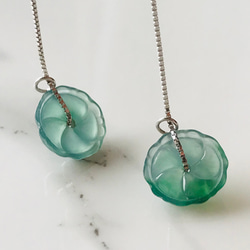 P480-001] ジェイド JADE ヒスイ 本翡翠 ピアス 天然石 sv925 ピアス