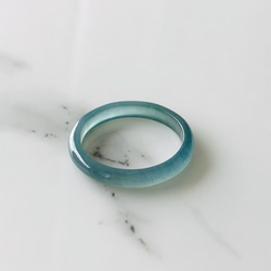 [R70-010］翡翠　くりぬき　リング　天然石　グアテマラ産　18号　指輪 L3-128 上品 藍緑色 10.5号 天然グアテマラ産 A貨 本翡翠