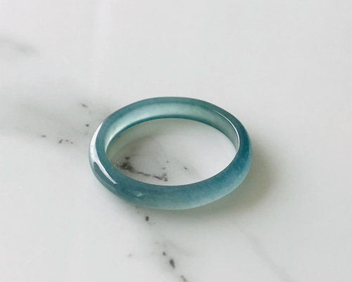 R15-039］ ジェイド JADE ヒスイ 本翡翠 くりぬき リング 天然石