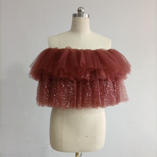 送料無料！ウエディングドレス オフショルダー　ブラウンレッド　サイズ調整可能　ドレスアレンジ お色直し ロールカラー 10,912円