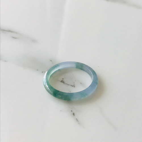 R290-0020］ ジェイド JADE ヒスイ 本翡翠 くりぬき リング 天然石 