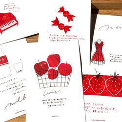 赤色みことばポストカードセット6枚入　【送料無料】 1枚目の画像