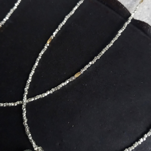 琥珀　ヘソナイト　カレンシルバー　ネックレス　※N50 琥珀 ヘソナイト カレンシルバー ネックレス ※N50