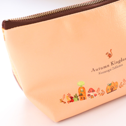 秋限定セット】三角ポーチと缶ミラーセット《空想街雑貨店》「オータム