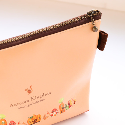 秋限定セット】三角ポーチと缶ミラーセット《空想街雑貨店