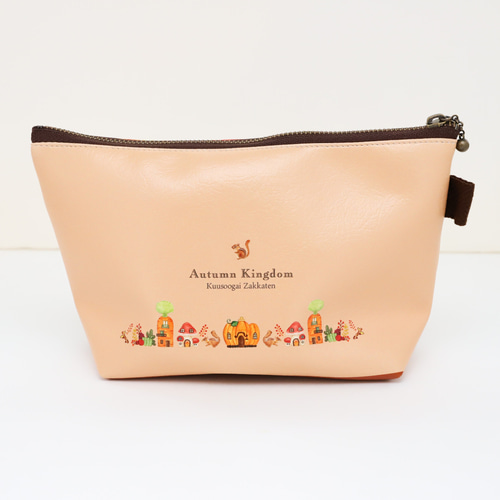 秋限定セット】三角ポーチと缶ミラーセット《空想街雑貨店