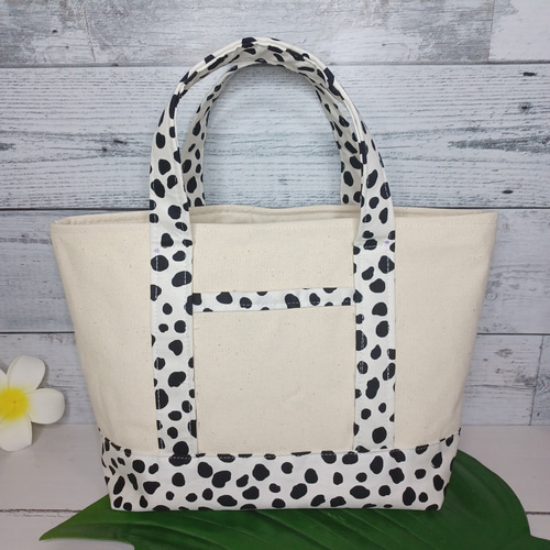 ダルメシアン柄キャンバストートバック ダルメシアン柄バック アニマル