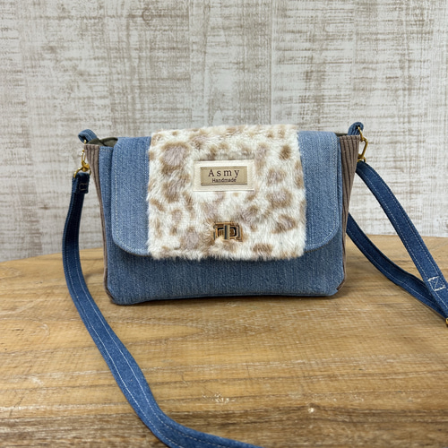 a85 ファー デニム ショルダーバッグ ショルダーバッグ Asmy 通販