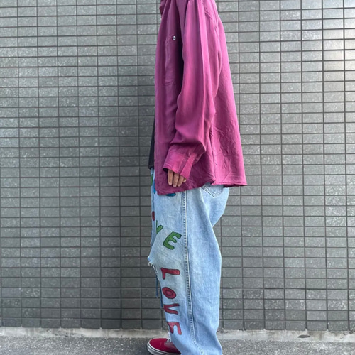 古着　ヴィンテージ　vintage パンツ　リメイク　リメイクパンツ　カラフル 古着 ヴィンテージ vintage パンツ デニムパンツ ラングラー