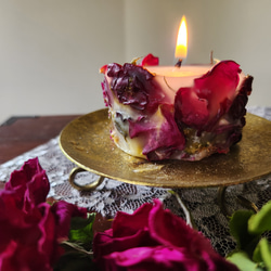 【受注販売】2つセット ローズキャンドルMサイズ ボタニカルキャンドル ce1d009f0a201fce4c9fb63483f332