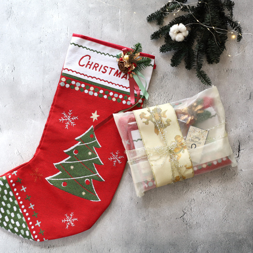 Xmasゴブラン織りタペストリー☆サンタの靴下☆ No.127 クリスマス