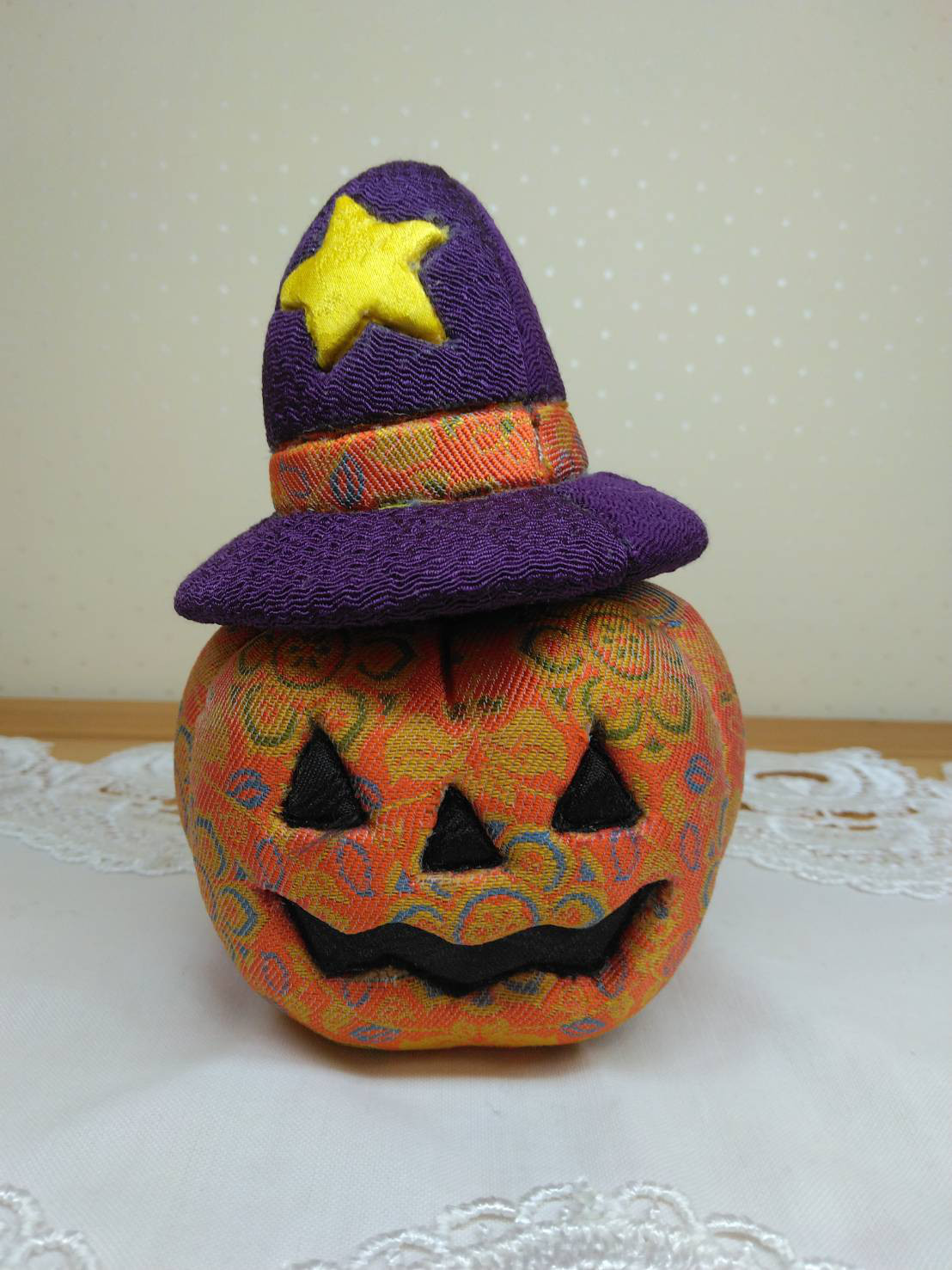 張り子のかぼちゃ人形 SQUARE ハロウィン ROUND 身長約34㎝