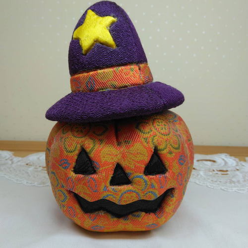 創作人形こころ】 ハロウィンカボチャ 木目込み人形 その他置物