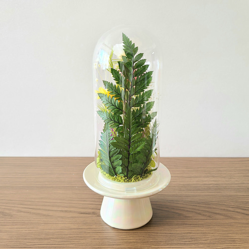 送料無料】豪華な彩りガラスドーム仏花(大)/プリザーブドフラワー