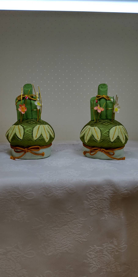 創作人形こころ】 門松 2個セット お正月 木目込み人形 その他置物