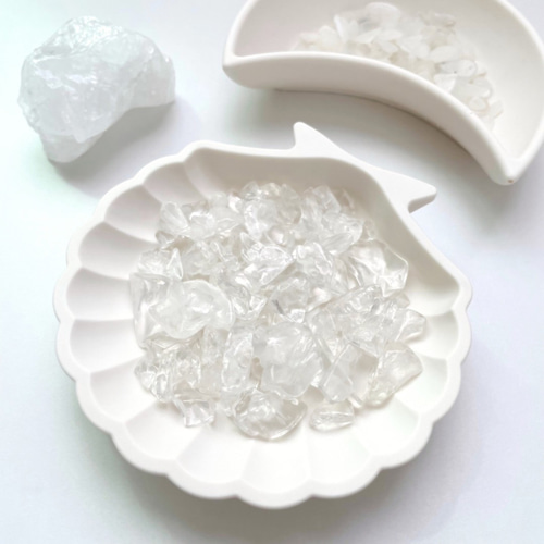 moon & shell tray〕 ecostone ジェスモナイト 水晶 細石 アクセサリー