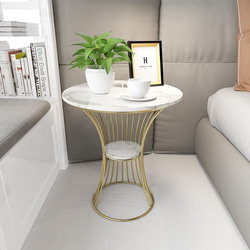 大理石天板のラグジュアリーサイドテーブル2 おしゃれ かわいい