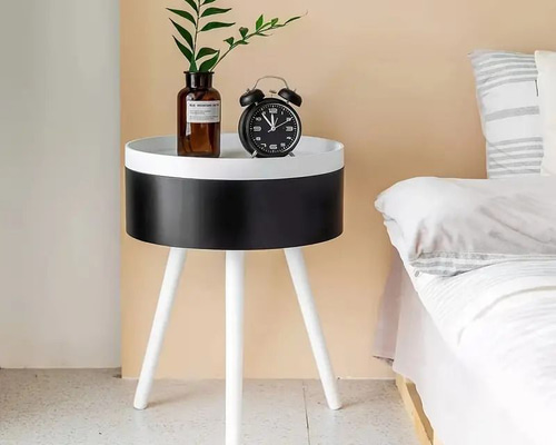 サイドテーブル 北欧 モダン ラウンド型 おしゃれ シンプル ホワイト