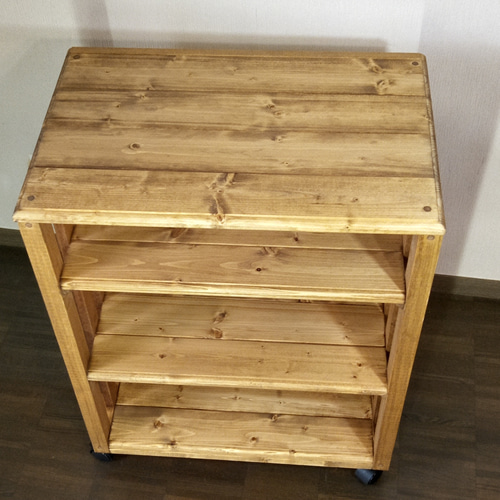 No104【部屋に天然木がある暮らし】ワゴン、サイドテーブル、作業台