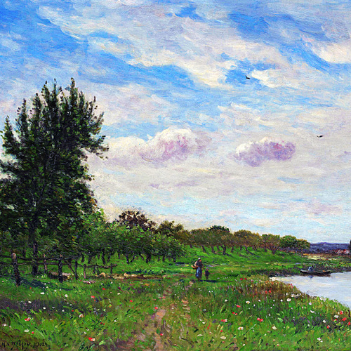 川の風景画 フランスのアート 絵画 ARTE 通販｜Creema(クリーマ