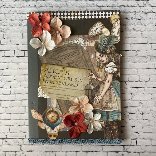 コラージュ 不思議の国のアリス 方眼ノート【アリス①】 メモ帳