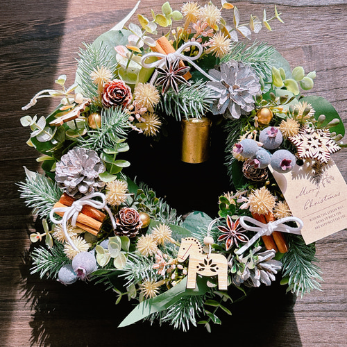 ノルディックリース2024 アーティフィシャルフラワー クリスマス