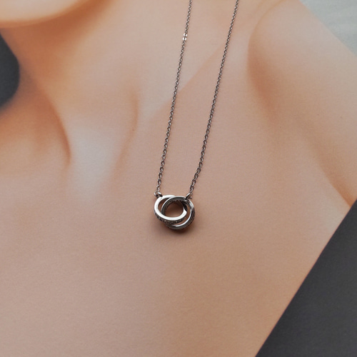 新品未使用品♡ダブルリングネックレス レディース ゴールド ネックレス レディース ダブルリング ダブルフープ おしゃれ かわいい