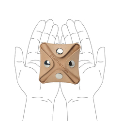 四角形 小銭入れ スクエア コインケース 牛革 レザー ヌメ革 本革 日々を刻む日記帳 nfl pst Creema店 11枚目の画像