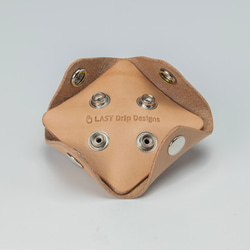 四角形 小銭入れ スクエア コインケース 牛革 レザー ヌメ革 本革 日々を刻む日記帳 nfl pst Creema店 7枚目の画像