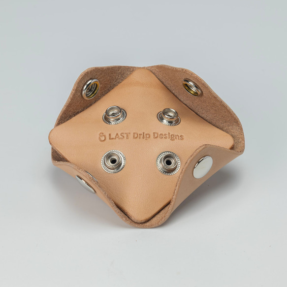 四角形 小銭入れ スクエア コインケース 牛革 レザー ヌメ革 本革 日々を刻む日記帳 nfl pst Creema店 7枚目の画像