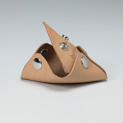 四角形 小銭入れ スクエア コインケース 牛革 レザー ヌメ革 本革 日々を刻む日記帳 nfl pst Creema店 6枚目の画像